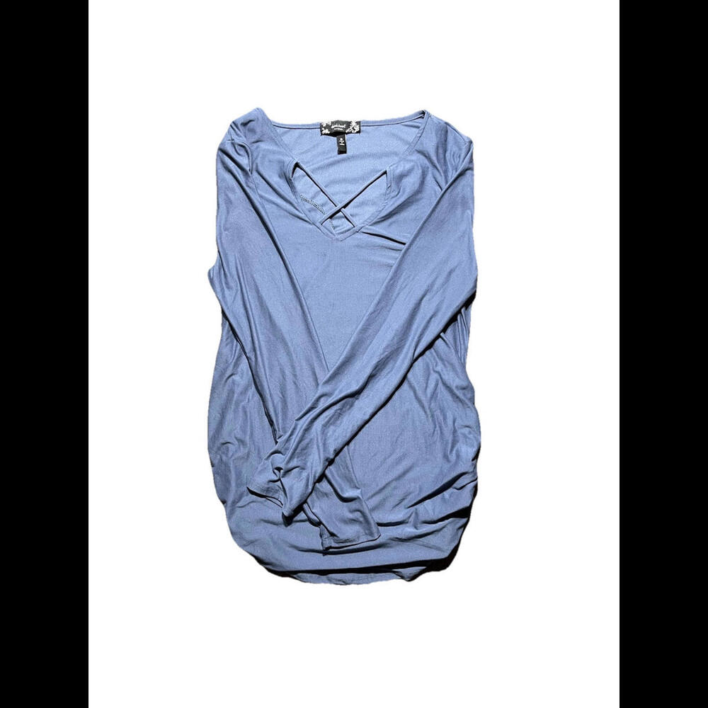 NWT Derek Heart Maternity Womens Blue  Blouse Size Small Motherhood